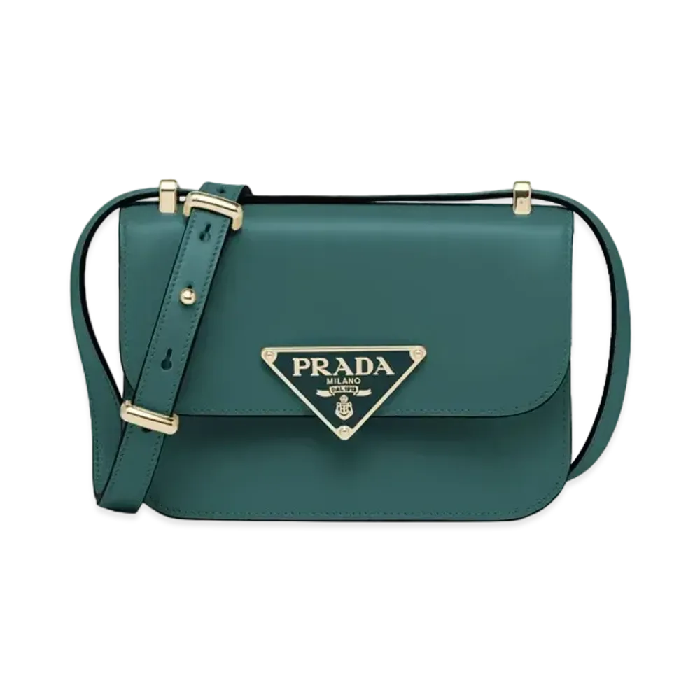 PRADA Embleme Leather Bag Absinthe