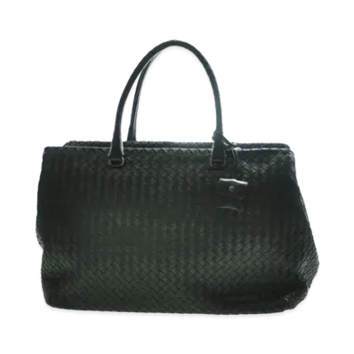 Bottega Veneta Lambskin Hand Bag "Black"