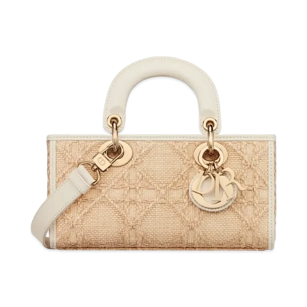 Dior Small Lady D-Joy Bag Macro Cannage Raffia "Natural"