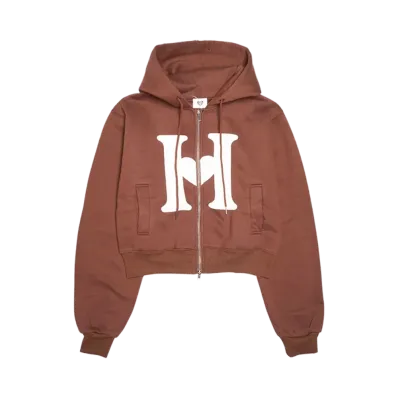 HTH H Logo Zip Hoodie "BROWN"