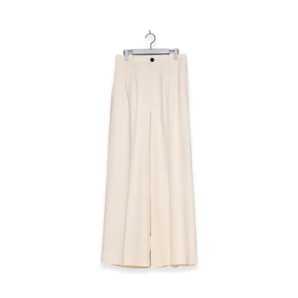 MASU Tucked Wide Trousers "White"