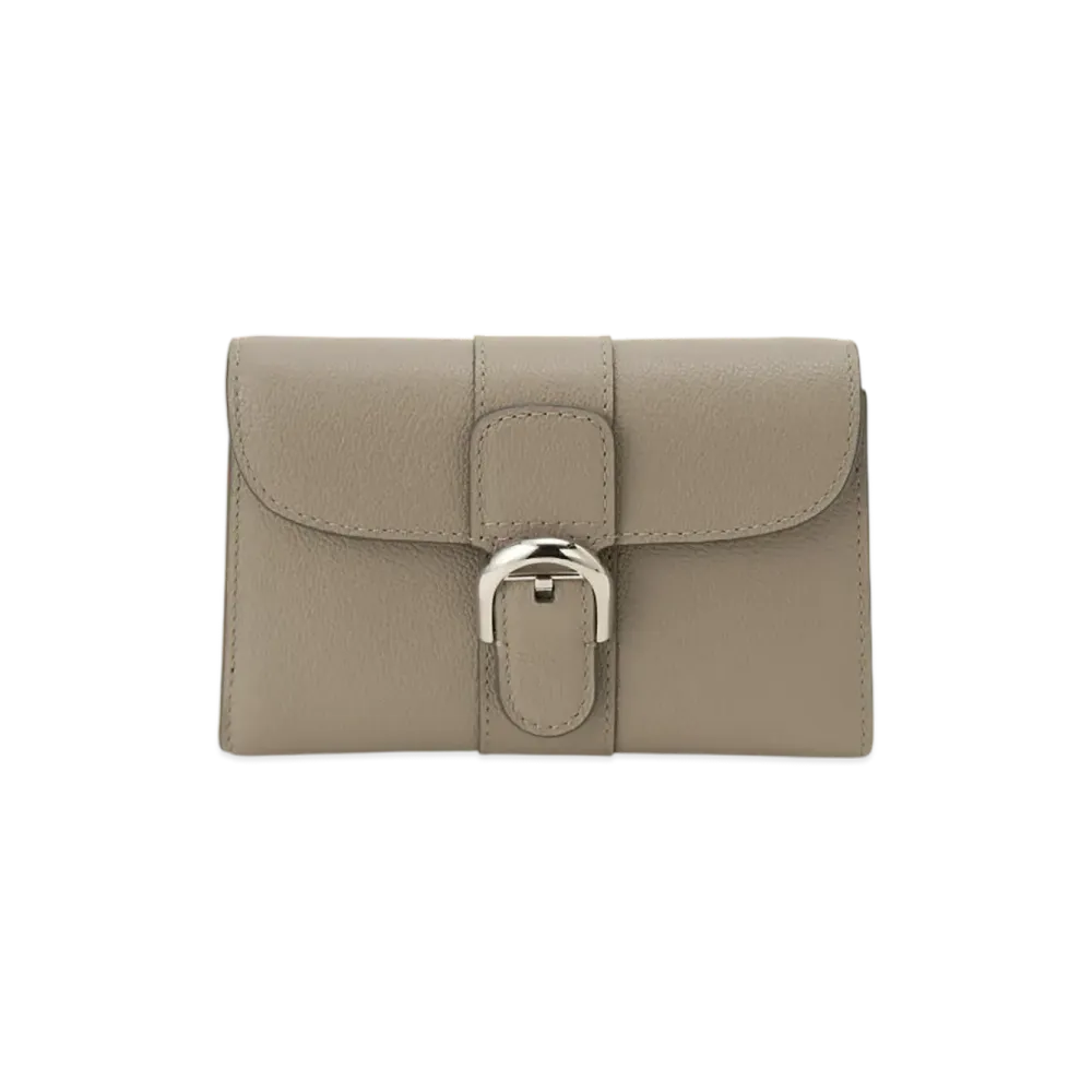 DELVAUX Tri Fold Wallet Brillant "Tourterelle I / Palladium"