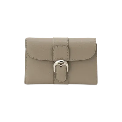 DELVAUX Tri Fold Wallet Brillant "Tourterelle I / Palladium"