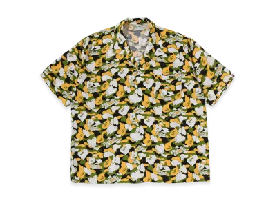 A BATHING APE x EMOTIONALLY UNAVAILABLE Open Collar SS Shirt "Green"
