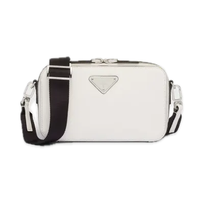 PRADA Brique Saffiano Leather Bag "White"
