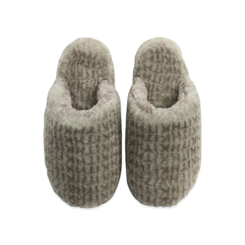 Kithmas Women Monogram Shearling Slippers "Palais"