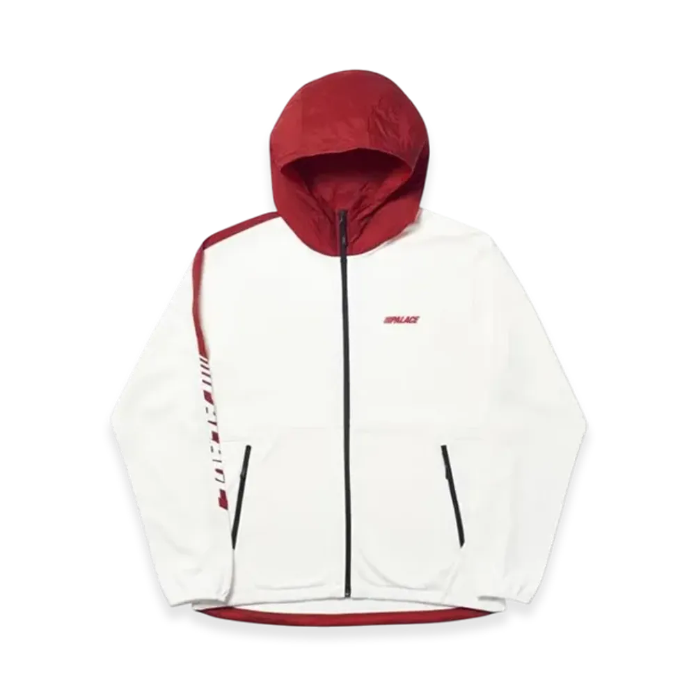 PALACE Waximum Echo Tech Fleece Hood "White"