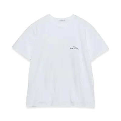 nanamica x FUJIWARA INSATSU OOAL Graphic Tee "White"