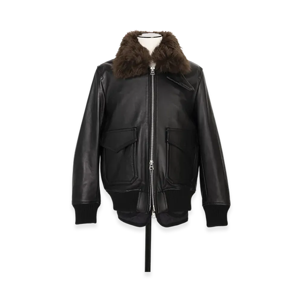 sacai Leather Jacket "Black"