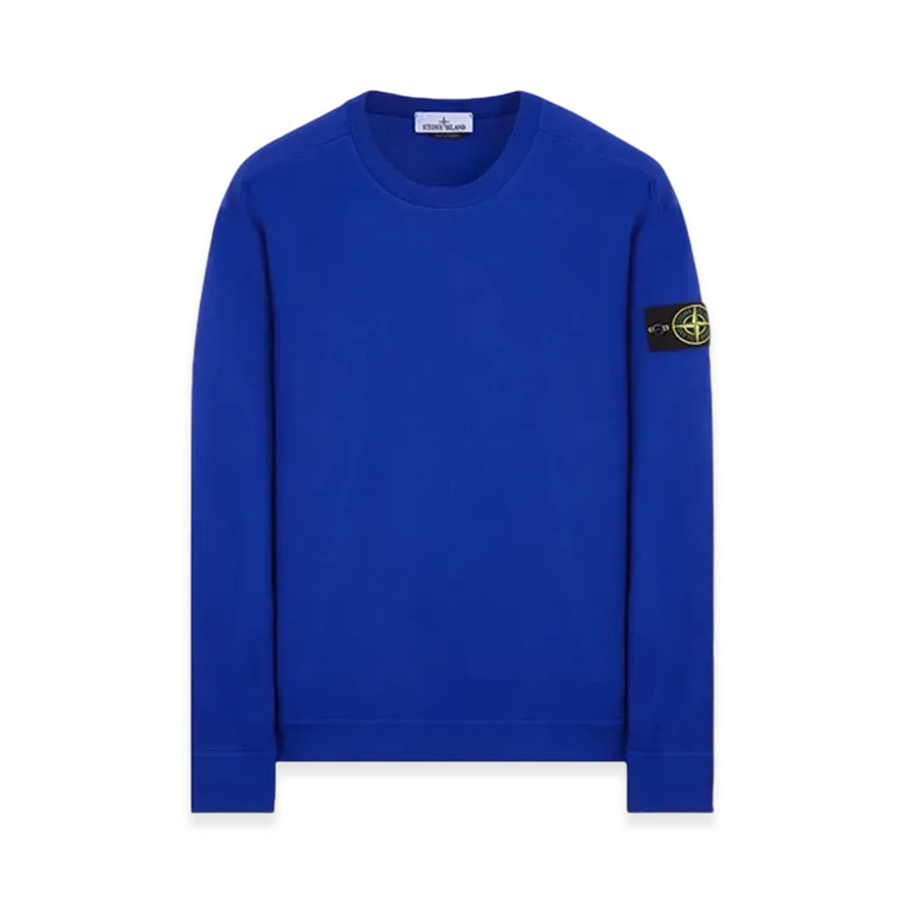 Stone Island 63750 Heavy Cotton Fleece Crewneck Sweatshirt - 23FW "Ultramarine Blue"