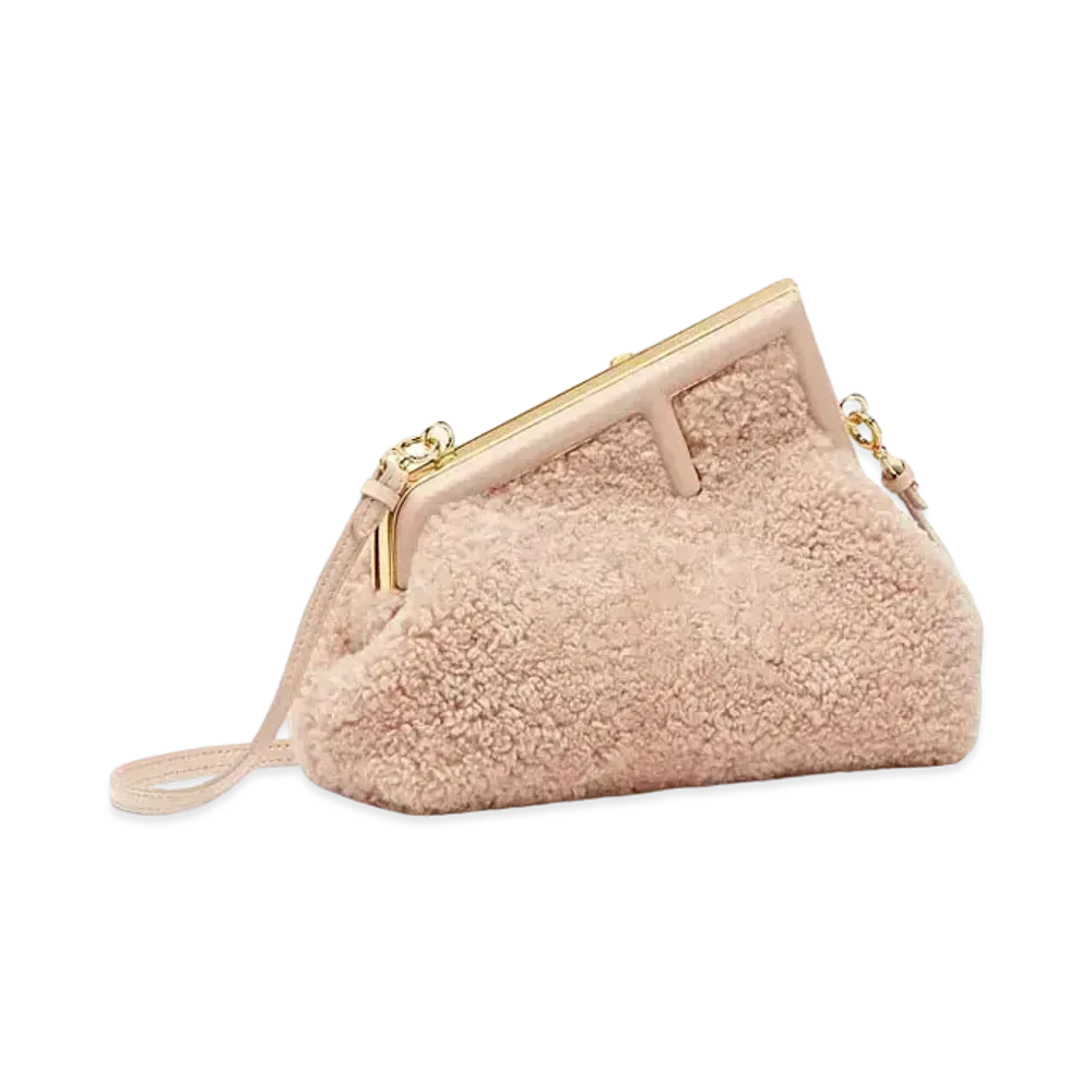 FENDI First Small Sheepskin Bag "Pale Pink"