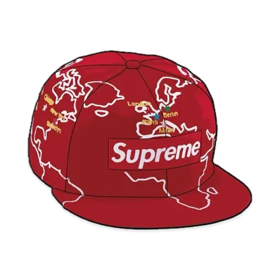 Supreme Worldwide Box Logo New Era "Red"