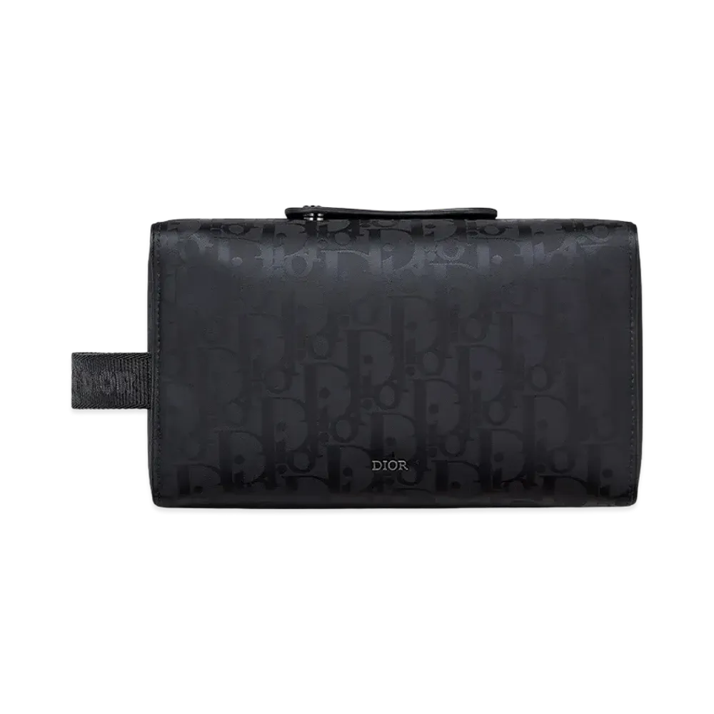 Dior Lingot Toiletry Bag Dior Oblique Mirage "Black "