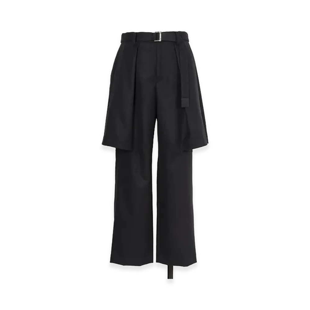 sacai Wool Flannel Pants "Black"