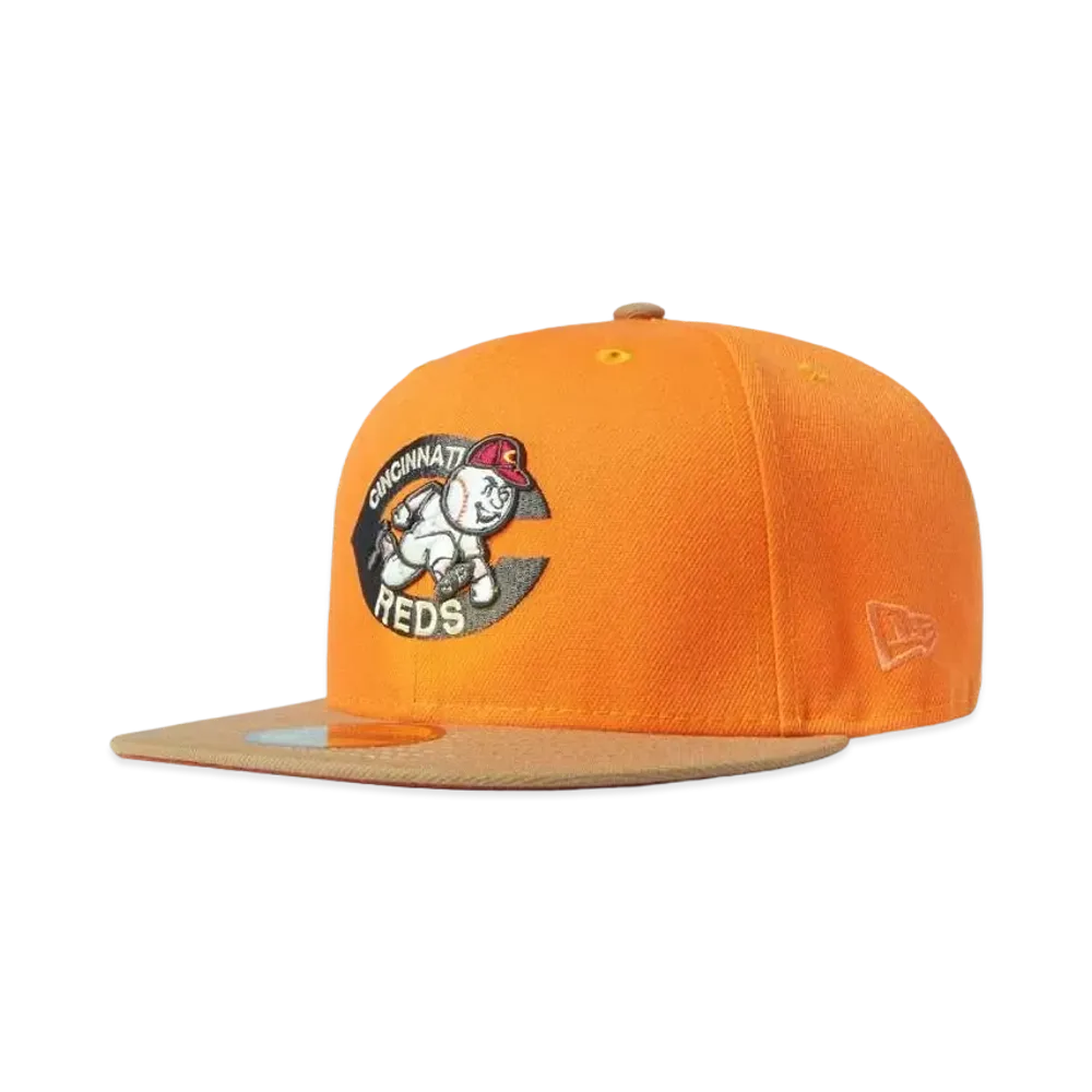 NEW ERA 59FIFTY Harlem Exclusive Cincinnati Reds "Orange/Beige"