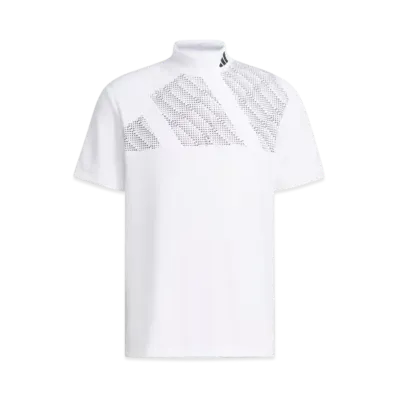 adidas Bos Motif Mockneck Short Sleeve Shirt "White"
