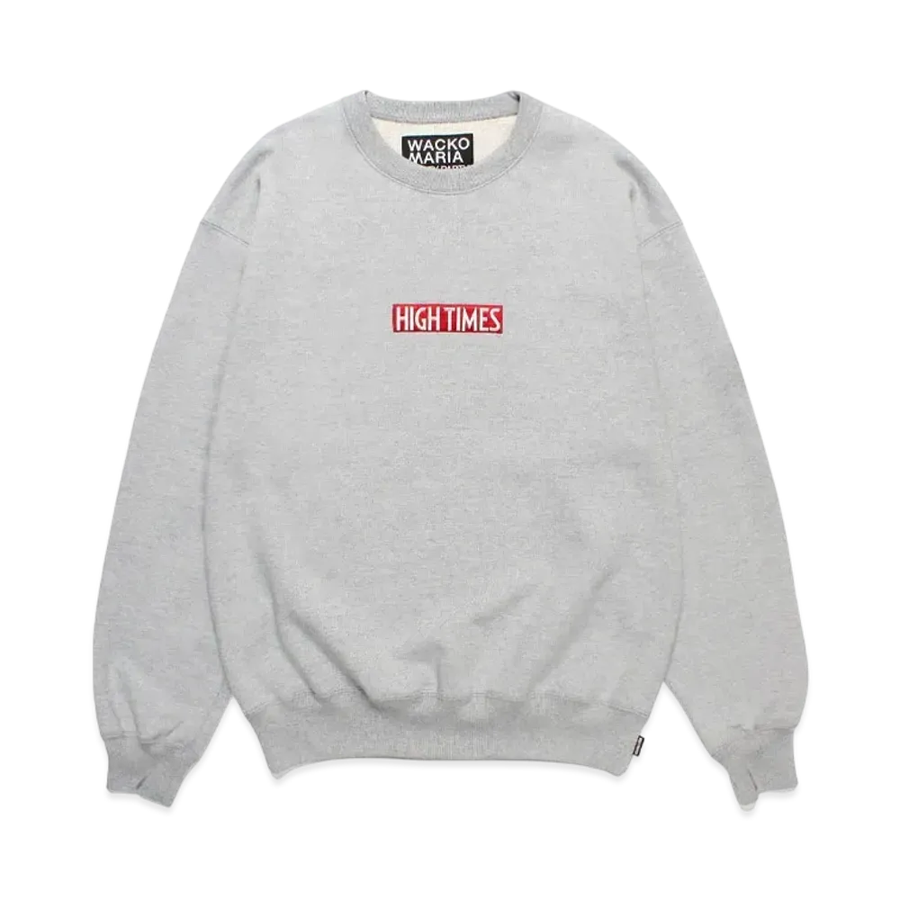 WACKO MARIA x HIGH TIMES Heavy Weight Crew Neck Sweat Shirt "Gray"