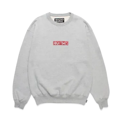 WACKO MARIA x HIGH TIMES Heavy Weight Crew Neck Sweat Shirt "Gray"