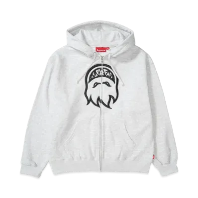 Supreme x Spitfire Zip Up Hooded Sweatshirt "Ash Grey"