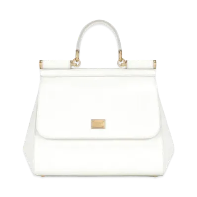 Dolce&Gabbana Sicily Bag Medium Iguana Print Calfskin "White"