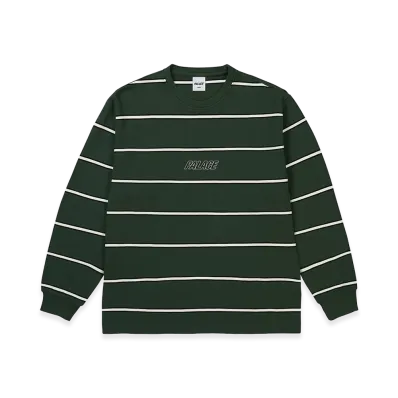 PALACE Palace Duo Stripe Longsleeve "Racey Green"