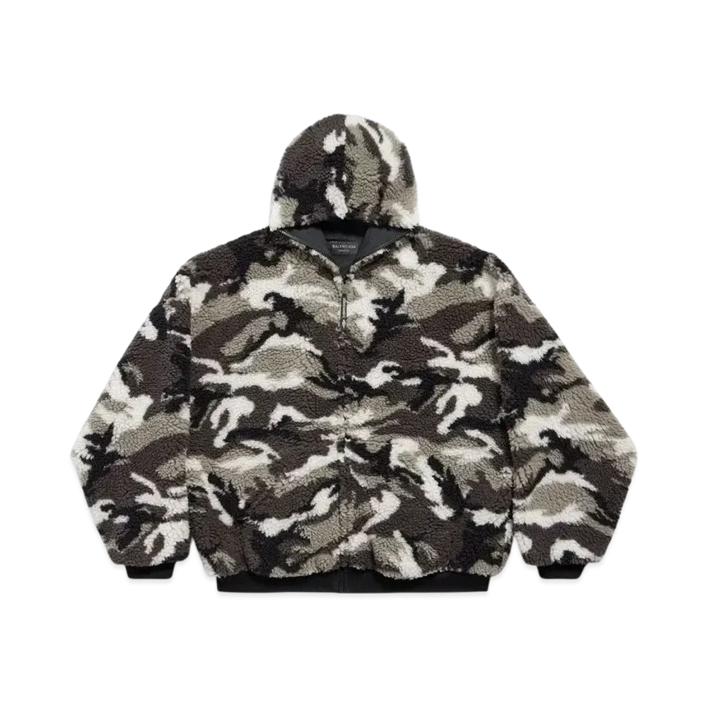 BALENCIAGA Men's Ski Zip-Up Hoodie "Gray"