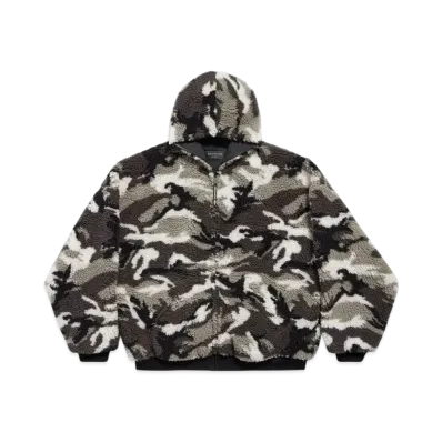 BALENCIAGA Men's Ski Zip-Up Hoodie "Gray"