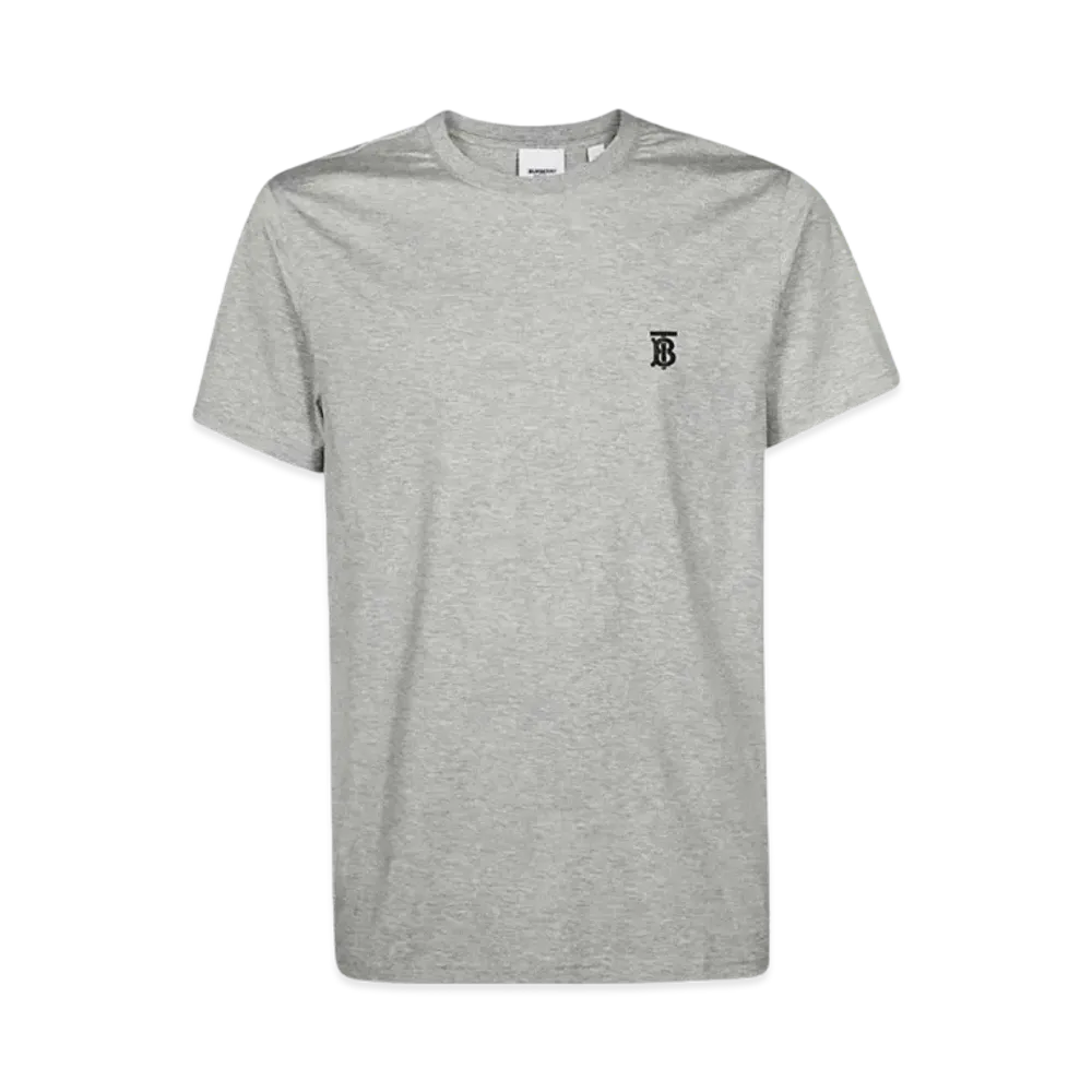 Burberry Men's Monogram Motif Cotton T-shirt "Pale Grey Melange"