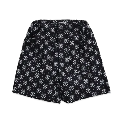 NICENESS K.Kruger K - Kasuri Monpe Short Pants "Black"