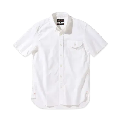 BEAMS B.D. Short Sleeve Oxford "White"
