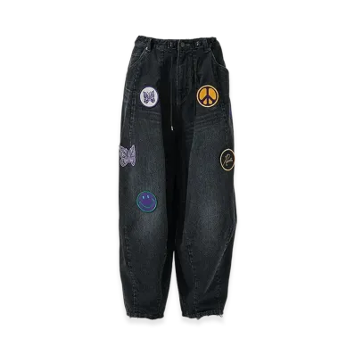 NEEDLES x Studious Exclusive H.D Patches Jean 12OZ Denim "Black"