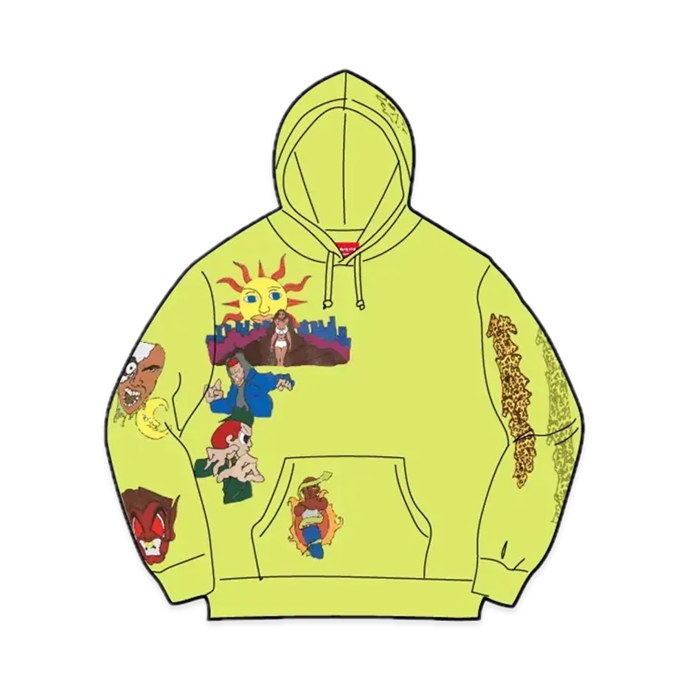 Supreme Sunrise Hooded Sweatshirt "Acid Green"