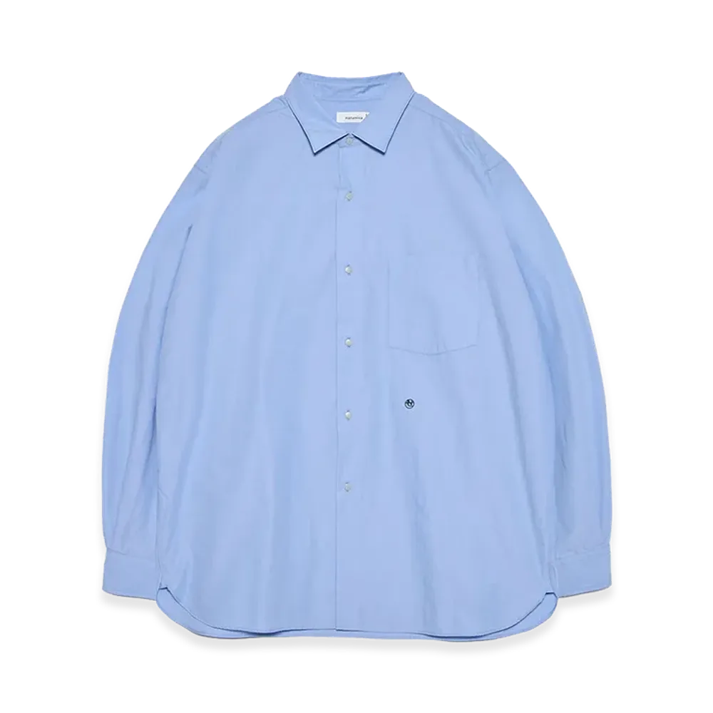 nanamica Regular Collar Wind Shirt "Sax"