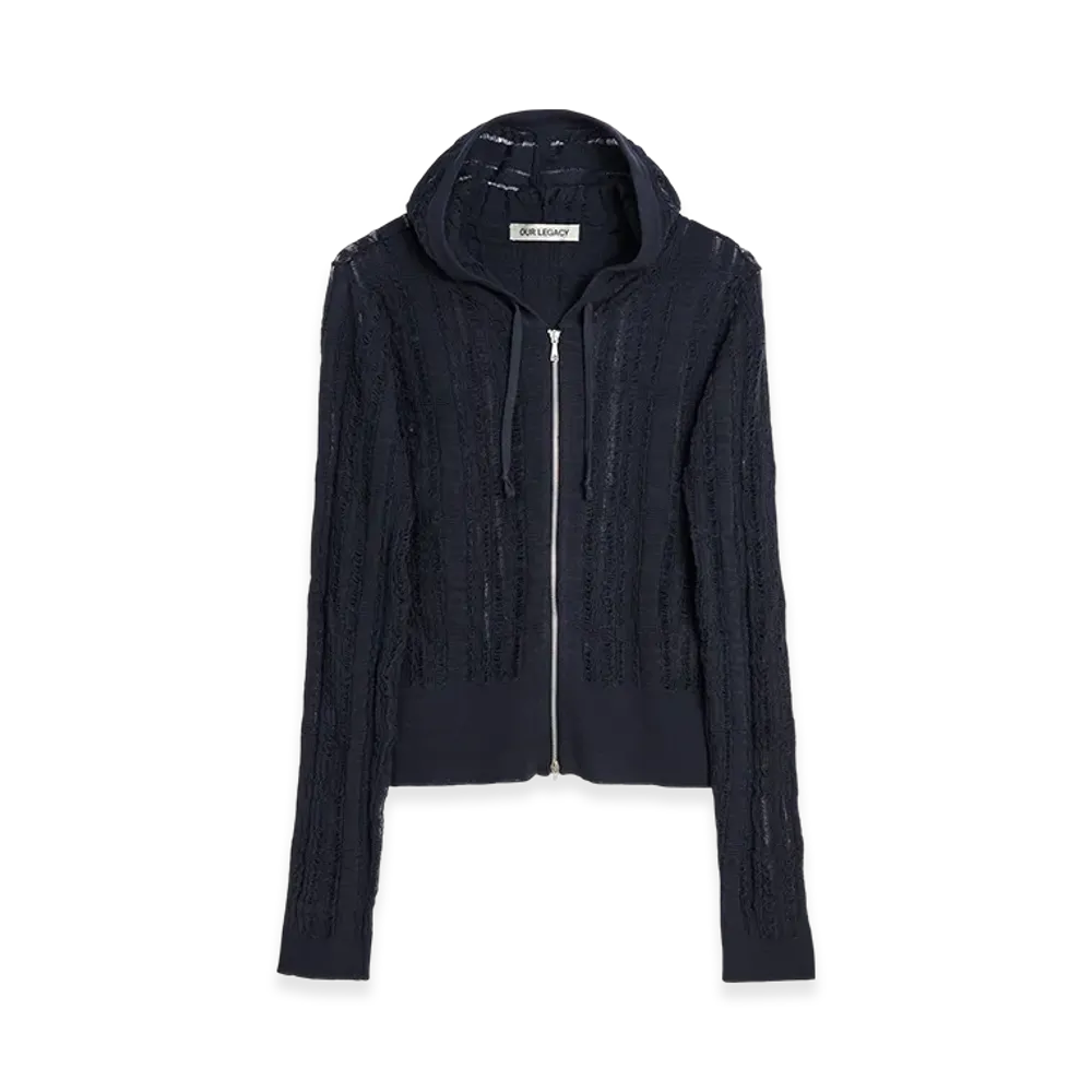 OUR LEGACY Women's Compact Hood "Washed Navy Tech Cotton"