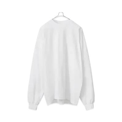 Los Angeles Apparel 6.5OZ Garment Dyed Long Sleeve Crew Neck T-Shirt Made In USA "White"