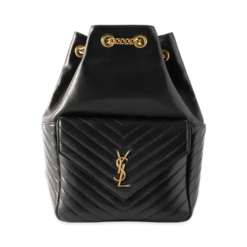 SAINT LAURENT Joe Backpack In Lambskin "Black"