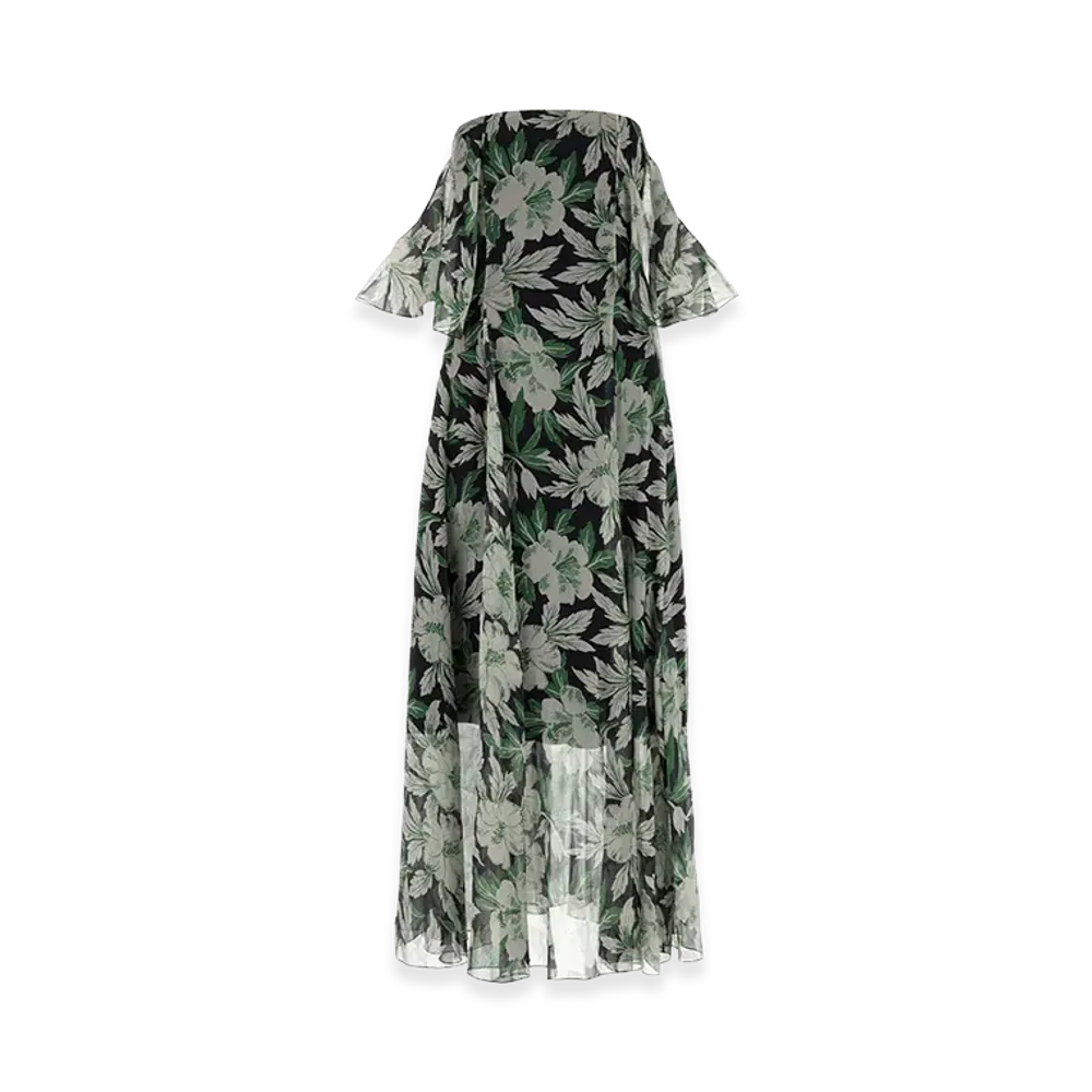 LOEWE Women's Printed Silk Dress "Multicolor"