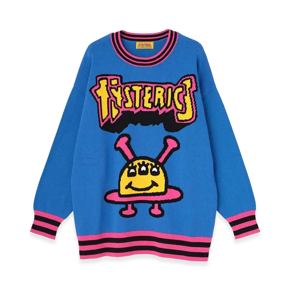 HYSTERIC GLAMOUR Women's HYSTERIC UFO Knit Sweater "Blue"