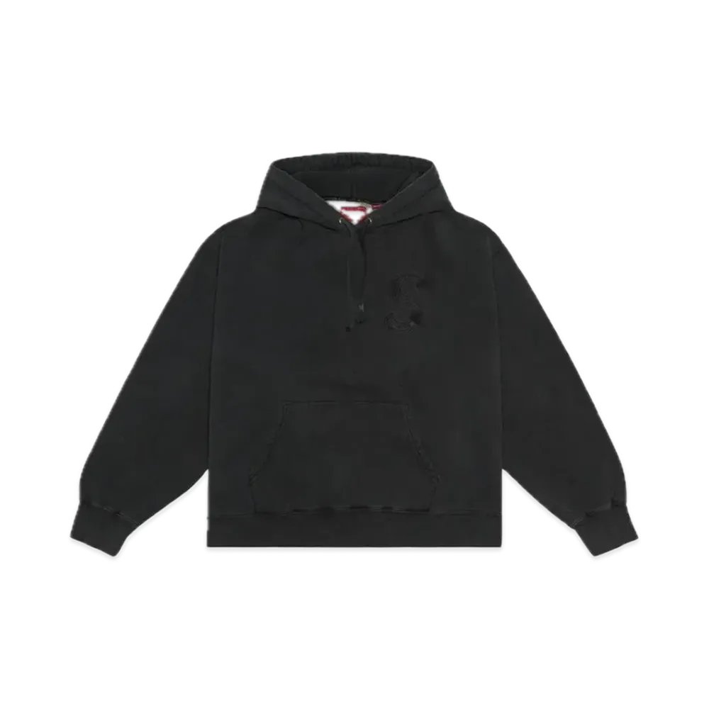 Supreme Overdyed S Logo Hooded Sweatshirt "Black"