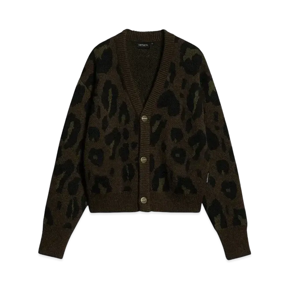 Carhartt WIP W' Merton Cardigan "Camo Leo Jacquard,Tamarind"