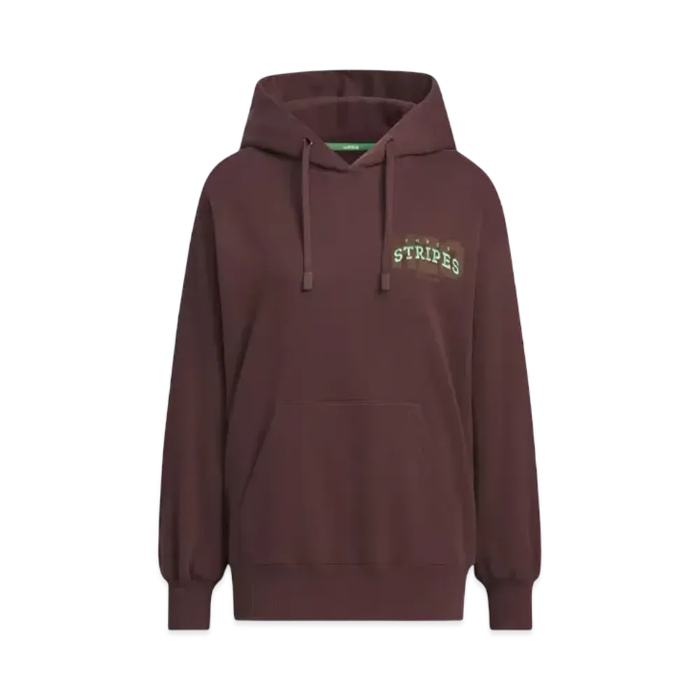 adidas College Loose Fit French Terry Parka "Shadow Brown"