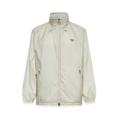 PRADA Re-Nylon Feather Windbreaker "Beige"