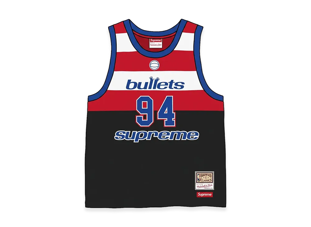 Supreme x Mitchell & Ness Teams Basketball Jersey "Black"