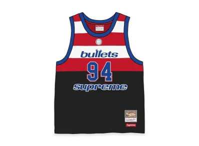 Supreme x Mitchell & Ness Teams Basketball Jersey "Black"