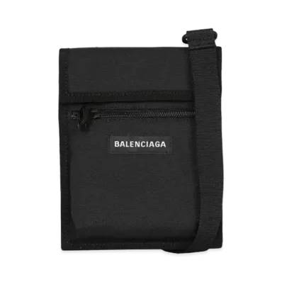 BALENCIAGA Nylon Shoulder Bag "Black"