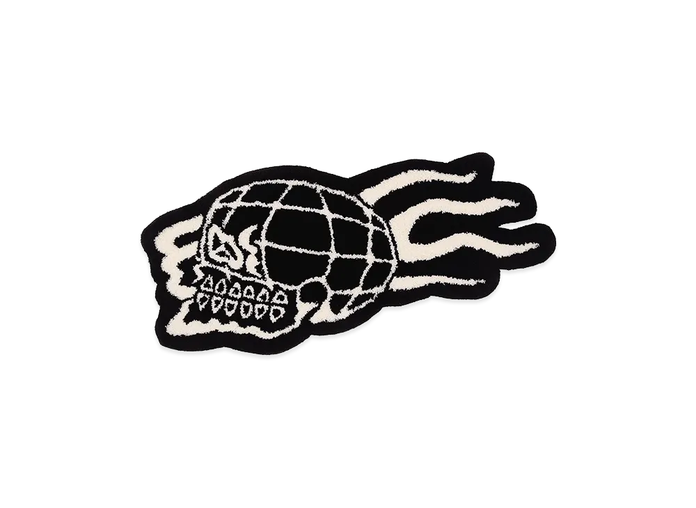 BEAMS x TATTOO STUDIO YAMADA Skull Rug "Black"