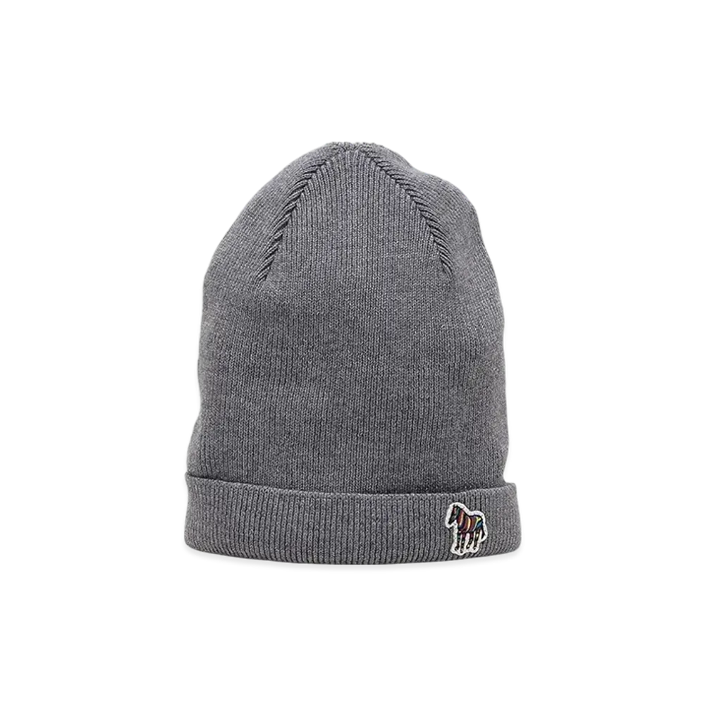 Paul Smith Beanie Knit Cap Zebra Zebra Stripe "Grey"