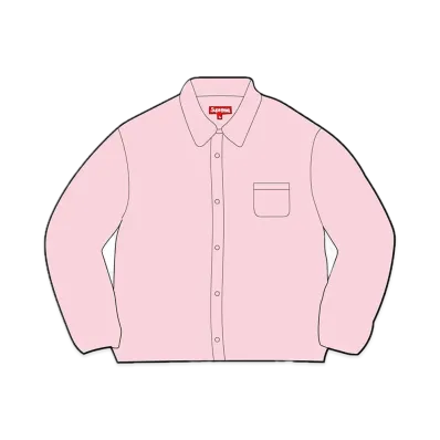 Supreme Leather Shirt "Pink"