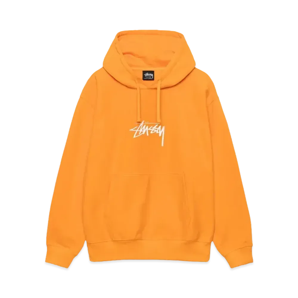 Stussy Stock Logo Applique Hoodie "Tangerine"