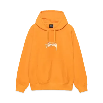 Stussy Stock Logo Applique Hoodie "Tangerine"